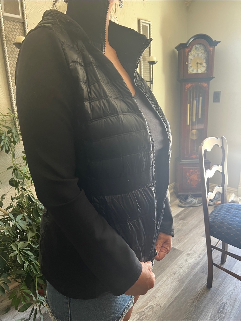 Calvin Klein Black Quilted Hooded Puffer Jacket